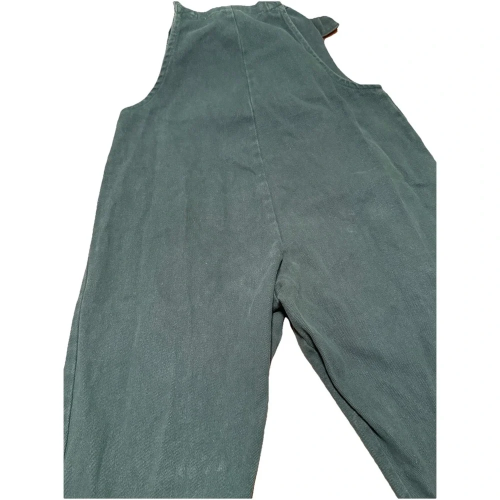 Lucy and Yak Jumpsuit Overalls Women's Size XS 30 Green Inseam 28 Square Pockets